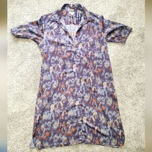 Nordstrom Rack | Floral Silky Mid Length Tshirt Dress